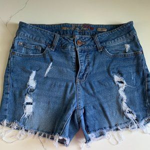 Faded Glory denim distressed shorts